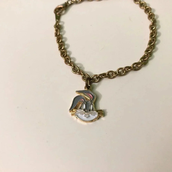 Vtg 1996 Looney Tunes Bugs Bunny Small Bracelet Charm Warner Bros - Picture 2 of 16